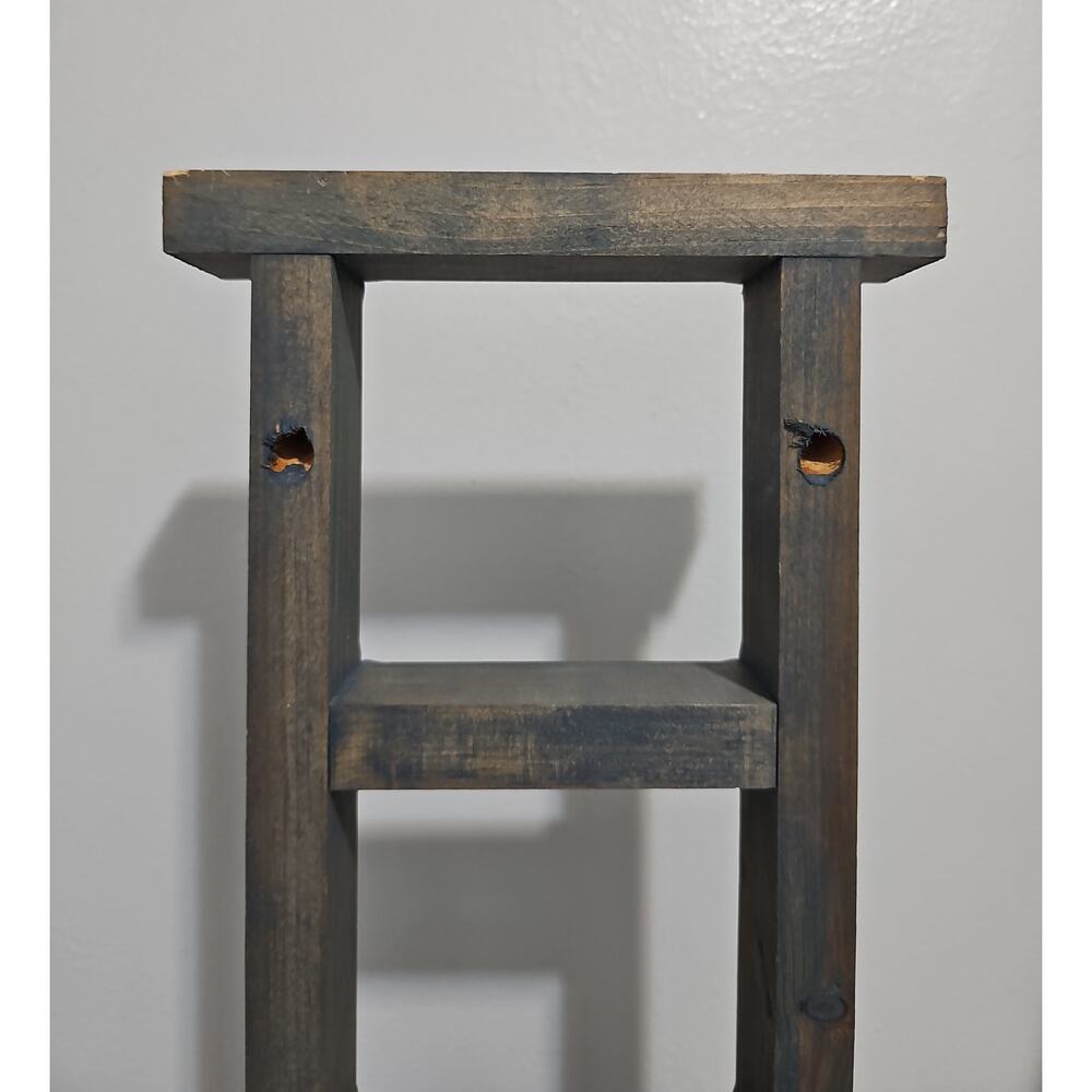 Wooden Trinket Ladder Display Shelf Farmhouse Country Cottagecore Wall Hanging - Picture 9 of 13